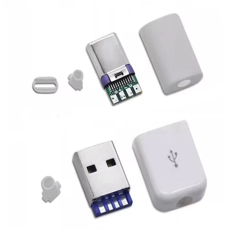 

10set 5A USB Type C Connector Quick Charge 2.0 USB-C For DIY Huawei Honor Samsung Type-c Data Fast Charging Cord Charger