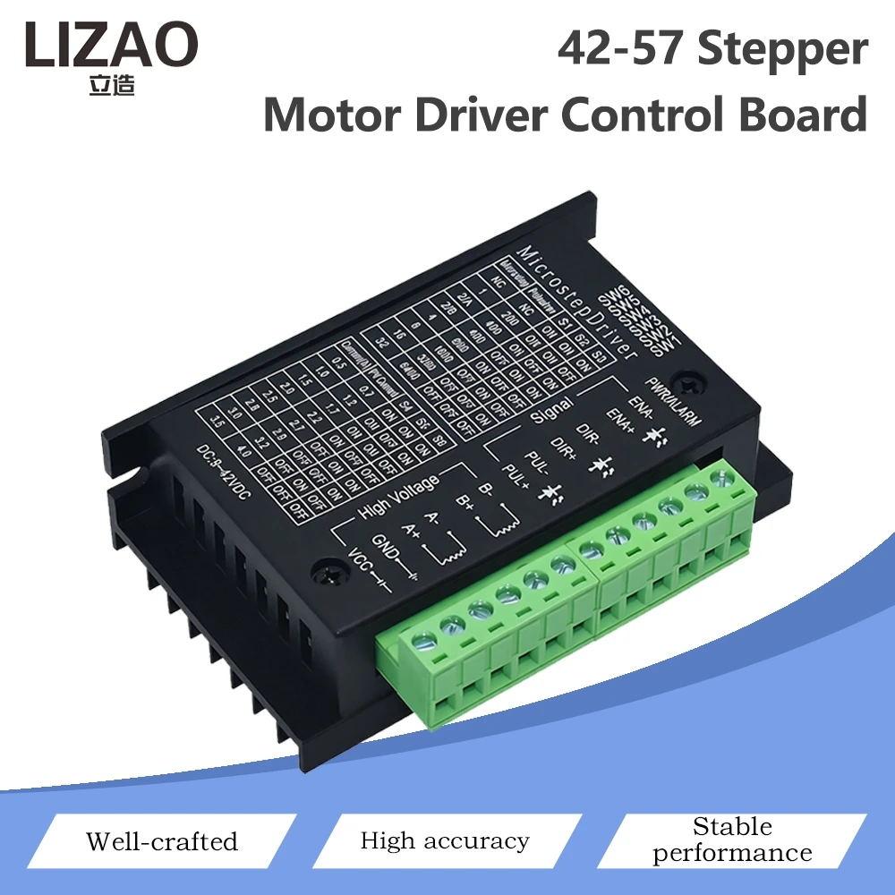 TB6600 Upgraded Version Stepper Motor Driver Controller Board 32 Microsteps 4.0A DC9‑42V for 42 57 Stepper Motor
