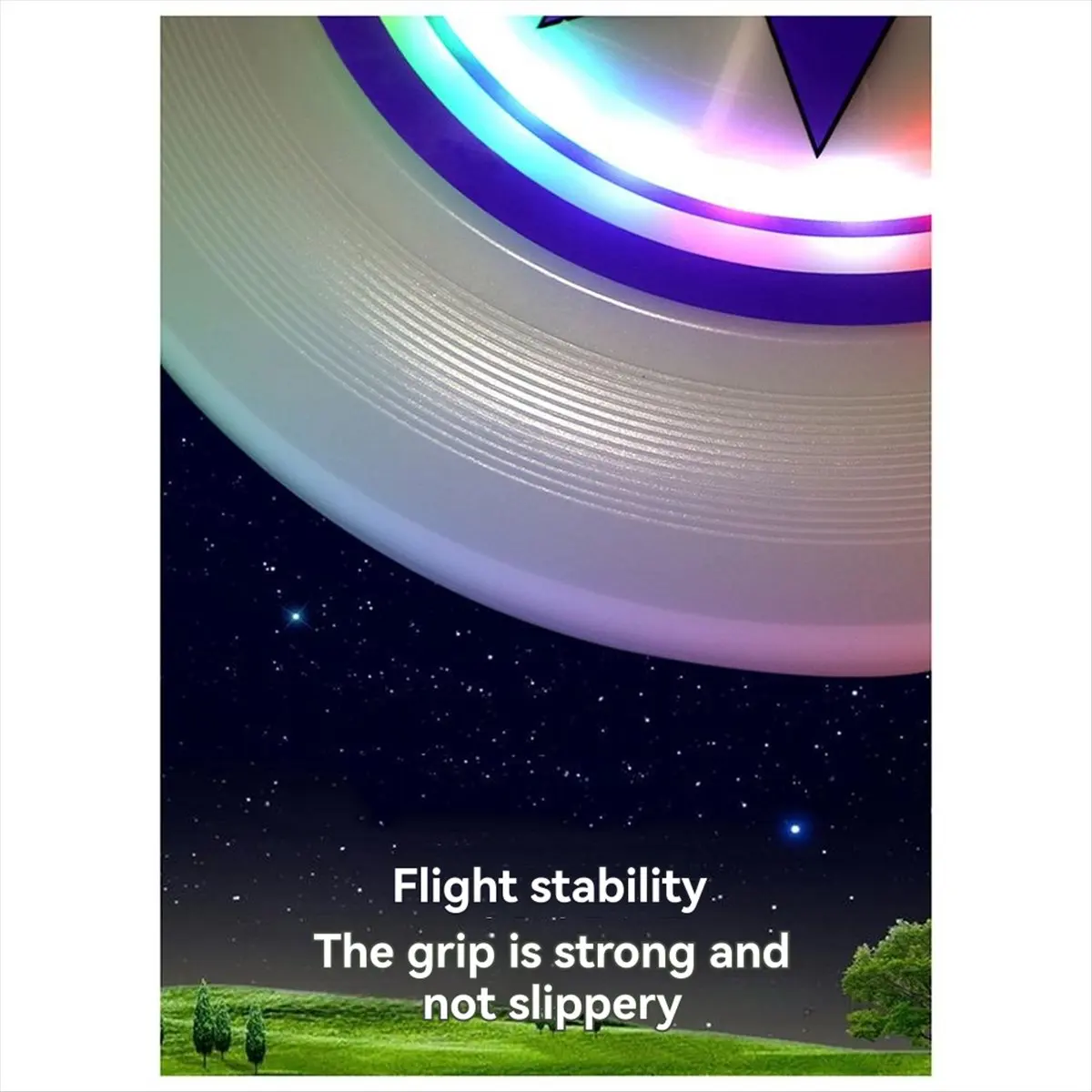 didyou Luminescence Flying Disc RGB LED Stepless Dimmable Timing 175g 8 Dazzling Color Modes Flying Disc for Outdoor Playing