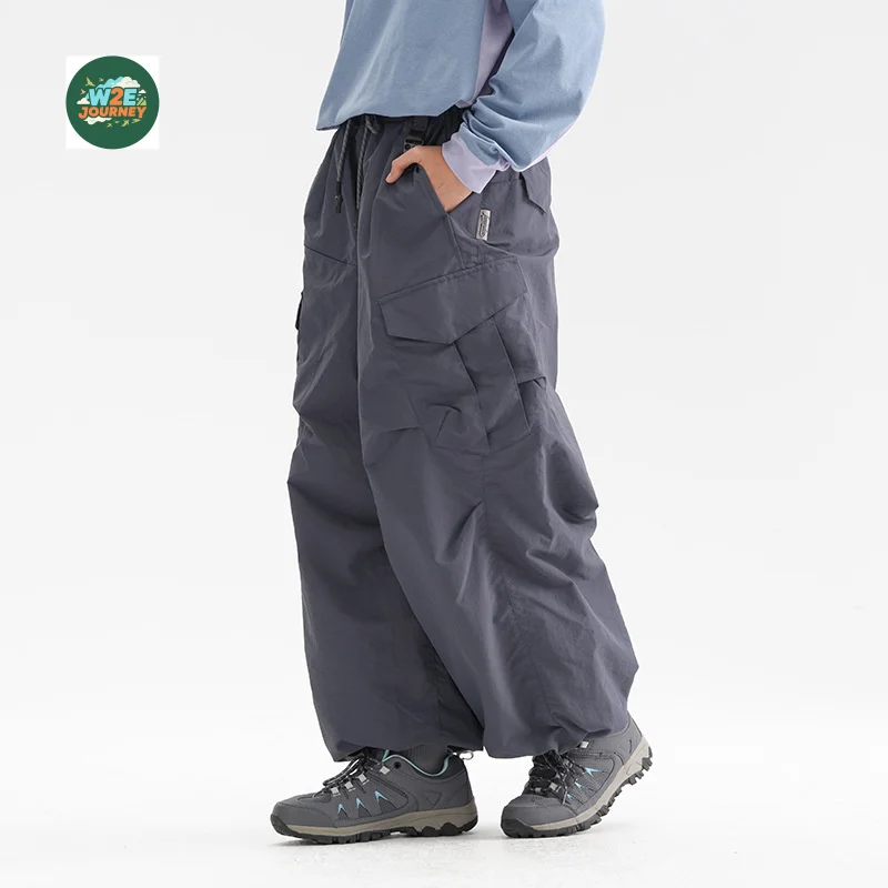 

W2EJOURNEY, легкие уличные функциональные брюки европейского размера, водонепроницаемые ветрозащитные быстросохнущие брюки-карго, однотонные брюки с несколькими карманами