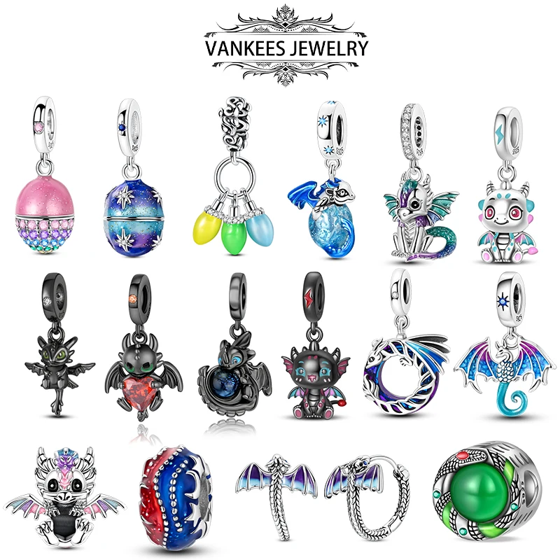 

925 Silver Demon Dragon and Snake Charm Suitable for Keychain Women Bracelet Any Occasion Holiday Birthday Gift