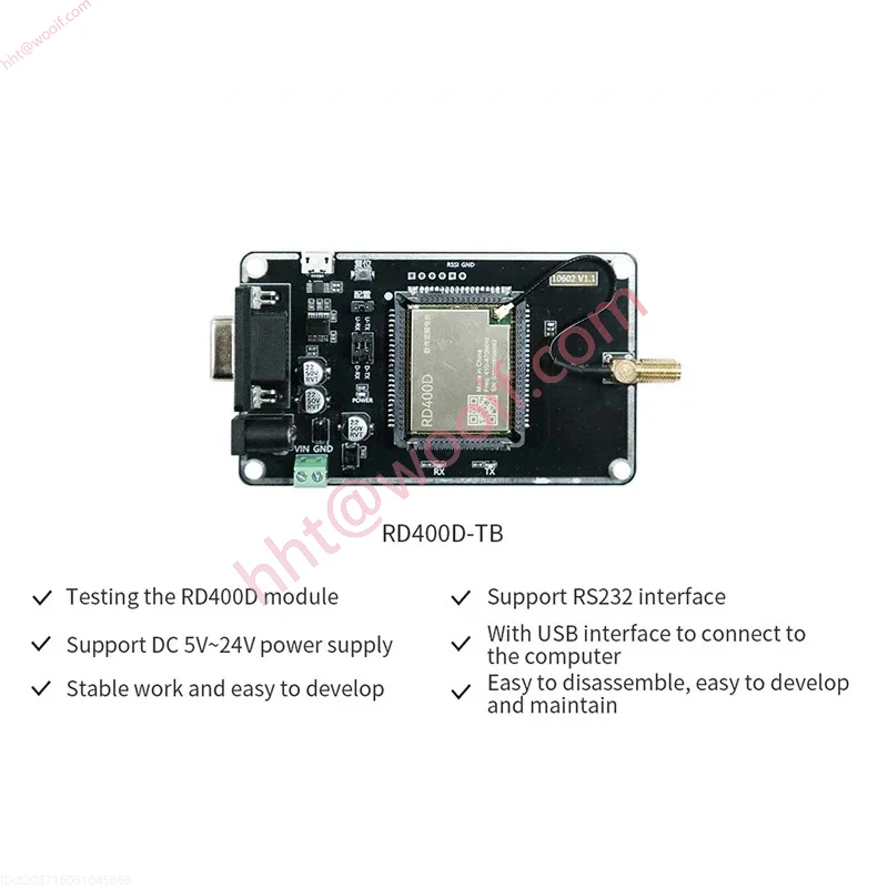Ebyte RD400D OEM/ODM UART 5.6Km 410-470MHz 30dBm TRIMATLK/TRIMMARK3/TRANSEOT Module Test board