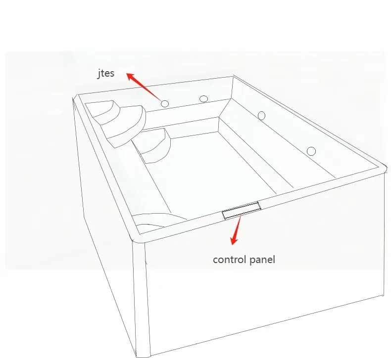 AOWO  Hot Tube Outdoor Tub Jacuzzis Outdoor Spa Wasmo Siil Square Garden Spa Tub Tina High Quality Bathtub Light Therapy