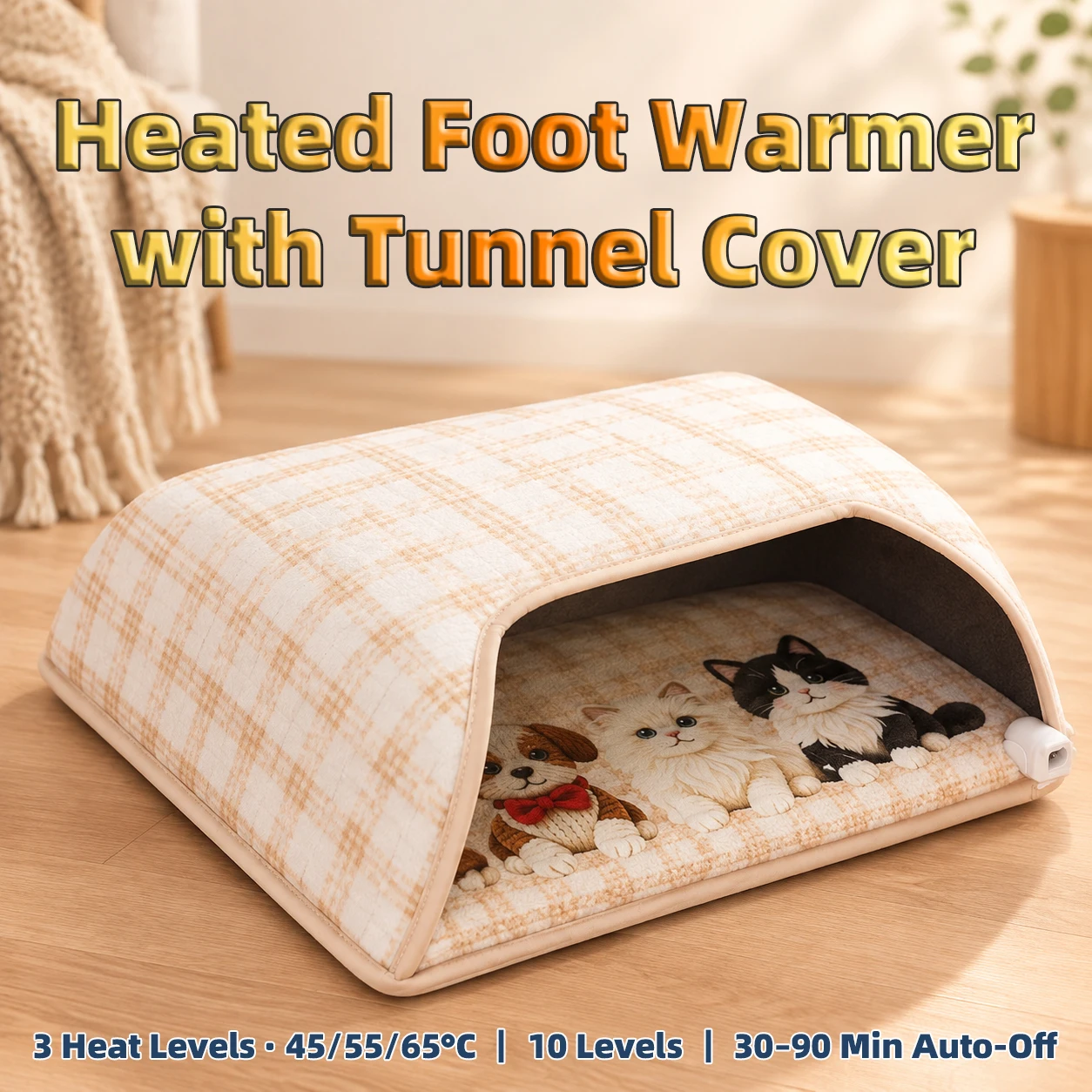 Winter Foot Warmer Electric Heater Comfortable Temperature Timing Mute Package Heating Winter Office Home Foot Warmer