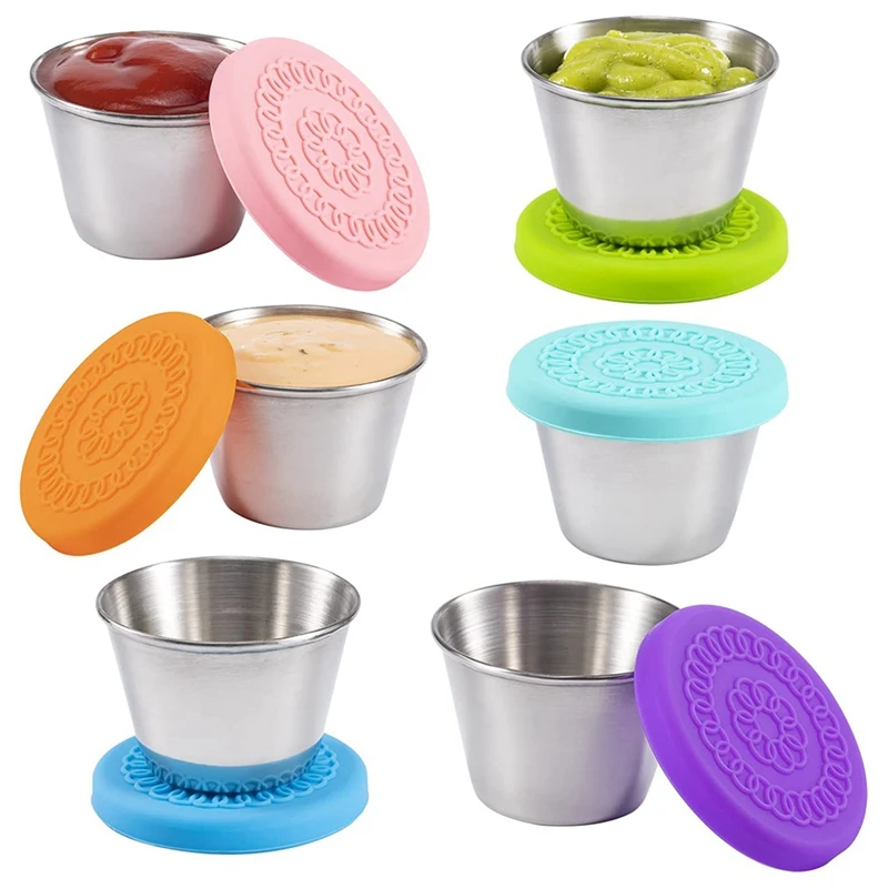 Salad Dressing Container Stainless Steel Small Containers To Go Condiment Container With Lids Leakproof