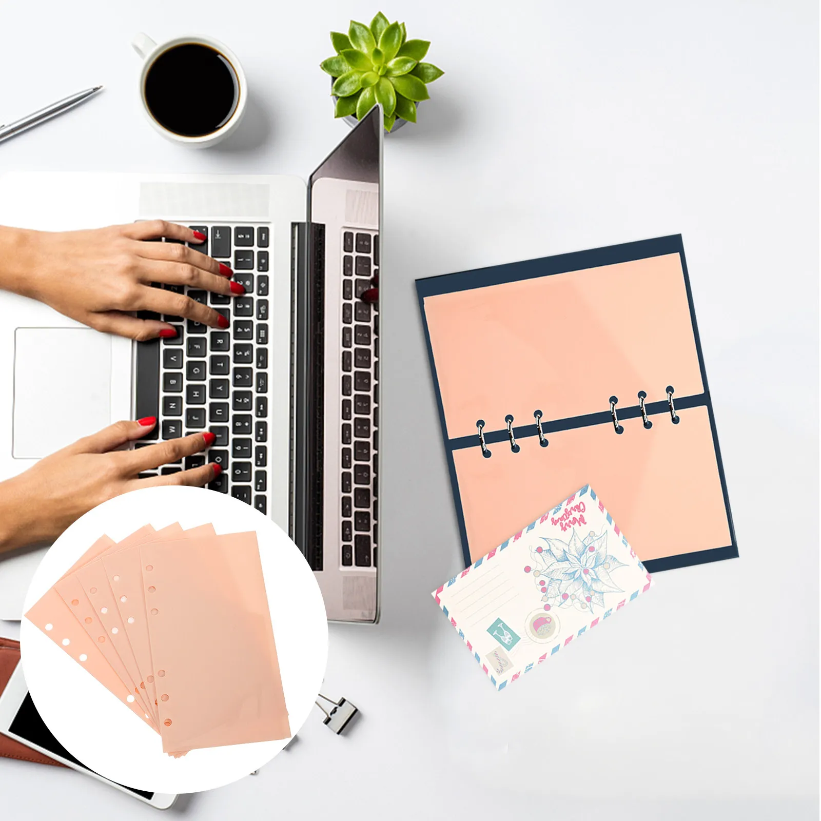 

5Pcs Small Budget Book Pocket Inserts PP Material Daily Use Binder Accessory Receipts Stamps Loose Leaf Pocket