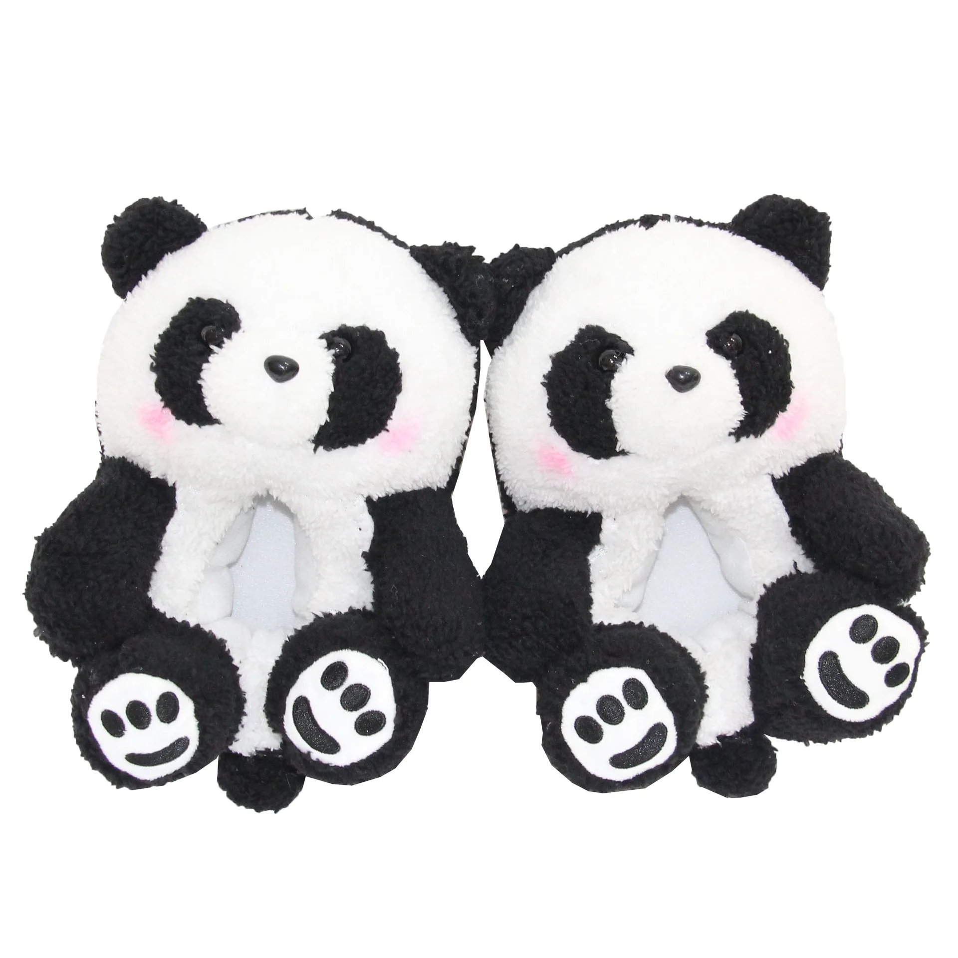 super cute panda slippers soft warm winter shoes indoor slides