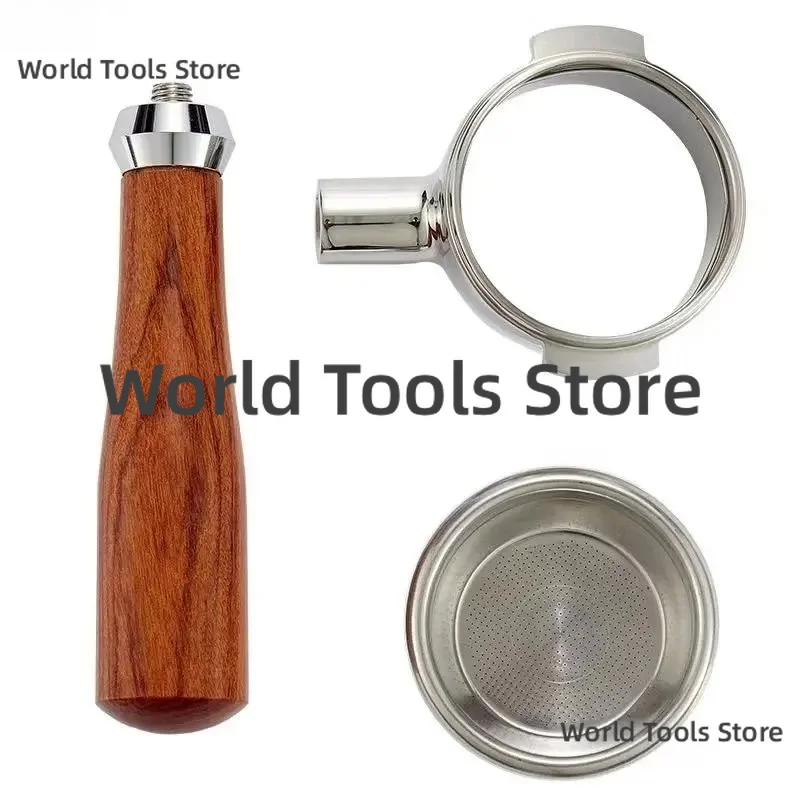 58mm Bottomless Portafilter Naked Filter Handle Fits E61, Flair, ECM, Rocket, Synesso, Rancilio Silvia 304 Stainless Steel
