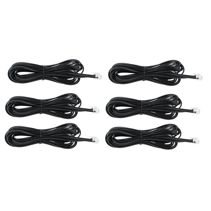 qwe-6x-6p6c-rj11-電話延長ファックスモデムケーブルライン-5-メートル長黒