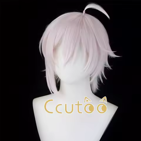 Kujo Tenn Idolish7 Wigs Anime Costume Party Heat Resistant Synthetic Hair Light Pink Cosplay Wig + Free Wig Cap