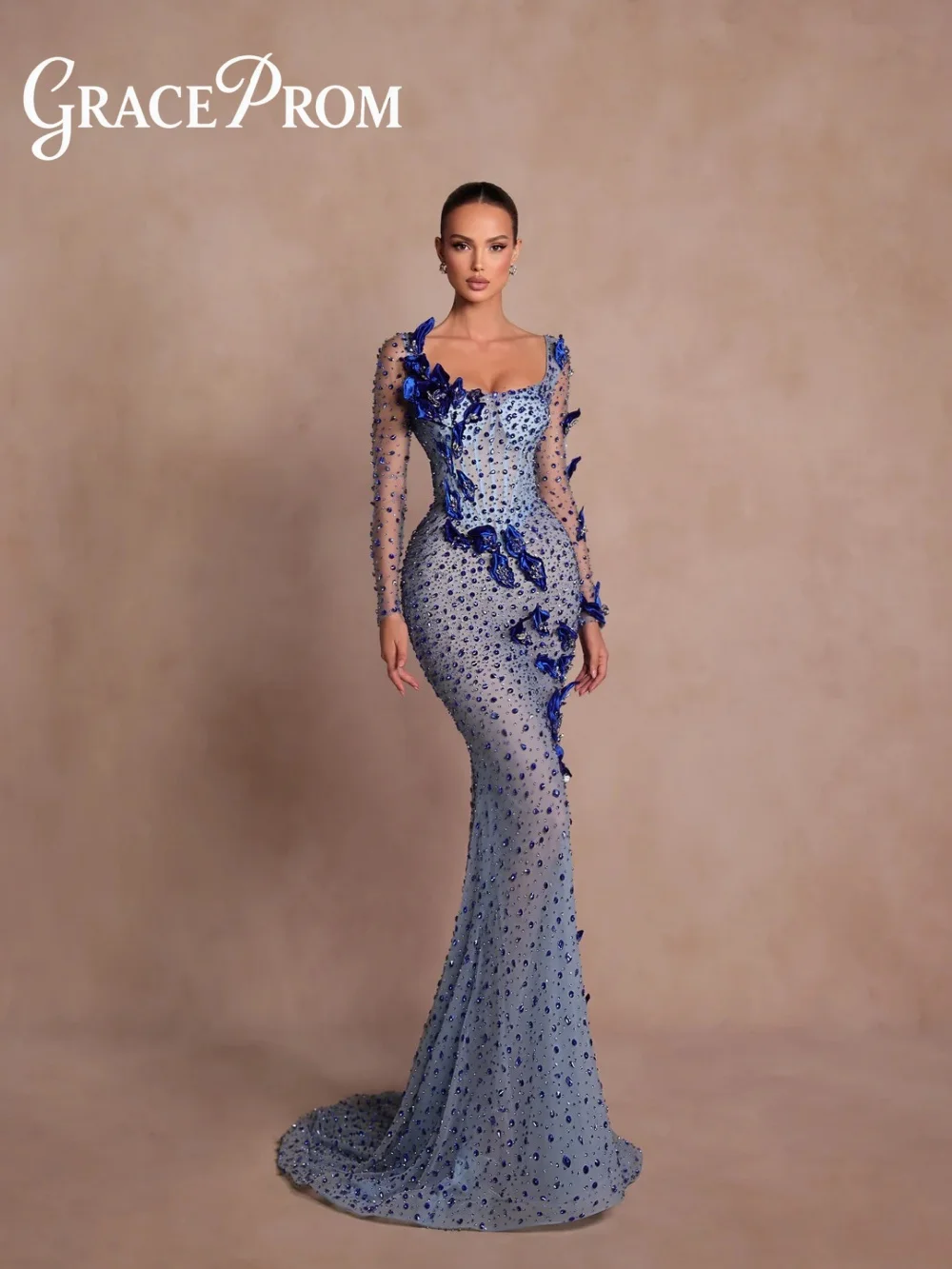 

GraceProm Glamorous Strapless Evening Dress 2026 Satin-Bodice Carpet Gown Stylish A-Line Floor-Length Party Gown robes de soirée