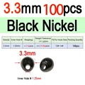 100 Piezas de 3.3mm, Color Negro