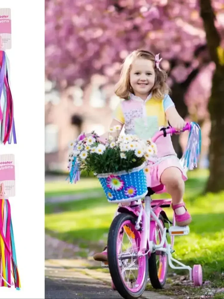 AliExpress Bicycle Handlebar Colorful Tassel Streamers Kids Scooter Bike Decor Ribbon Tassel Ribbons Cycling