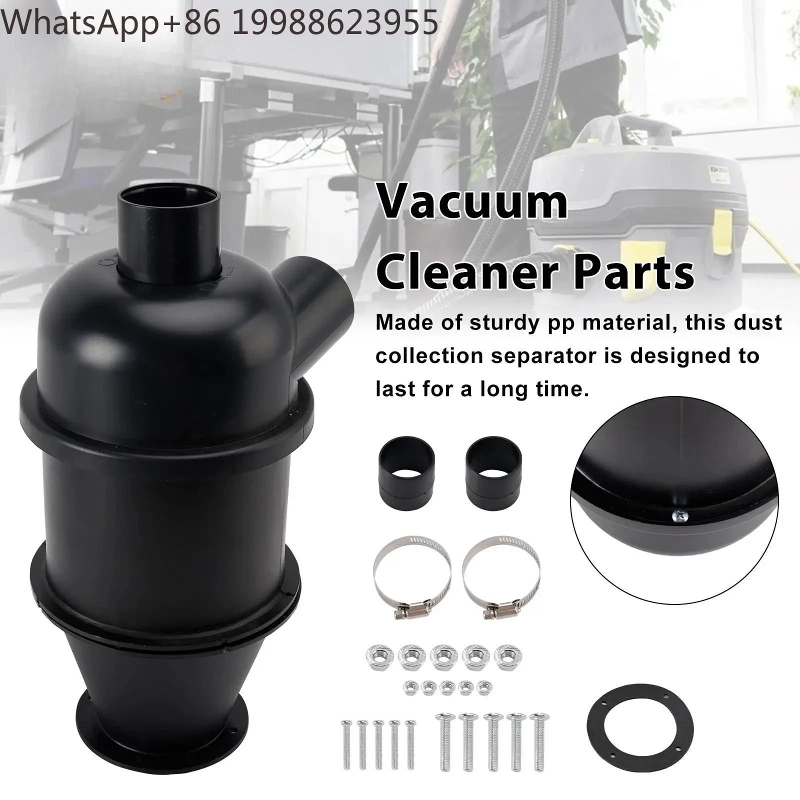 Cyclone Filter Dust Collector Sturdy Dust Separator for Woodworking Industrial Spindle Vacuum Cleaner Powder Dust Canister