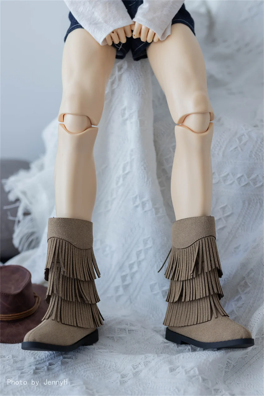 

BJD /SD Shoes for 70cm doll shoes uncle pointed vintage tassel ankle boots