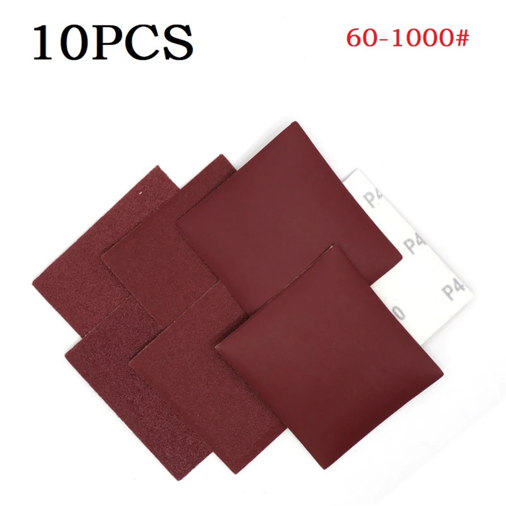 Carta vetrata floccata Carta abrasiva Lucidatore Lucidatore Rosso Set di strumenti Accessori grana 60-1000 Allumina per granuli di legno
