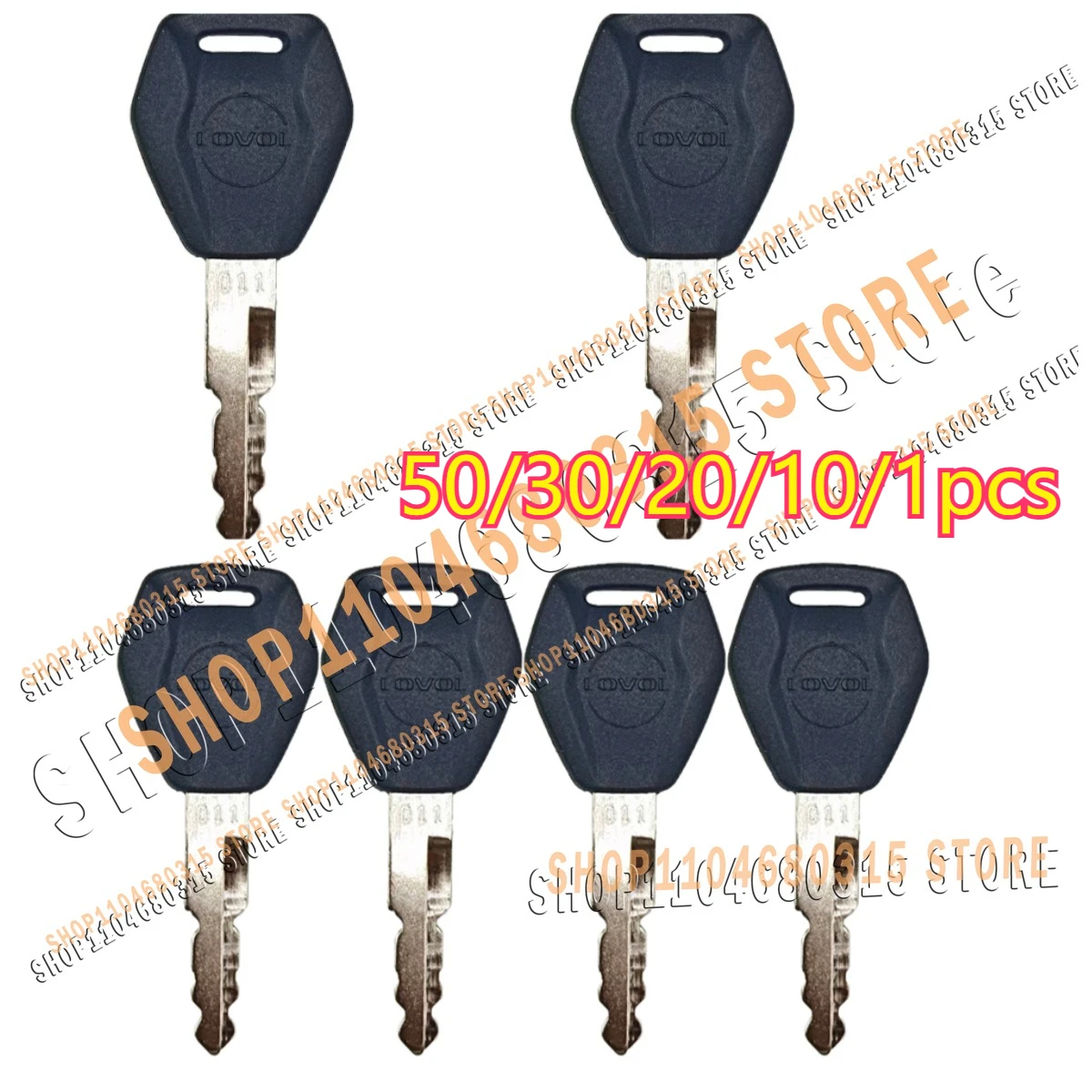50/30/20/10/1pcs Keys for Lovol Serial Number 011 Key Excavator FR60 75 80 150 220 260 330 360 Ignition Switch Door Opening Key