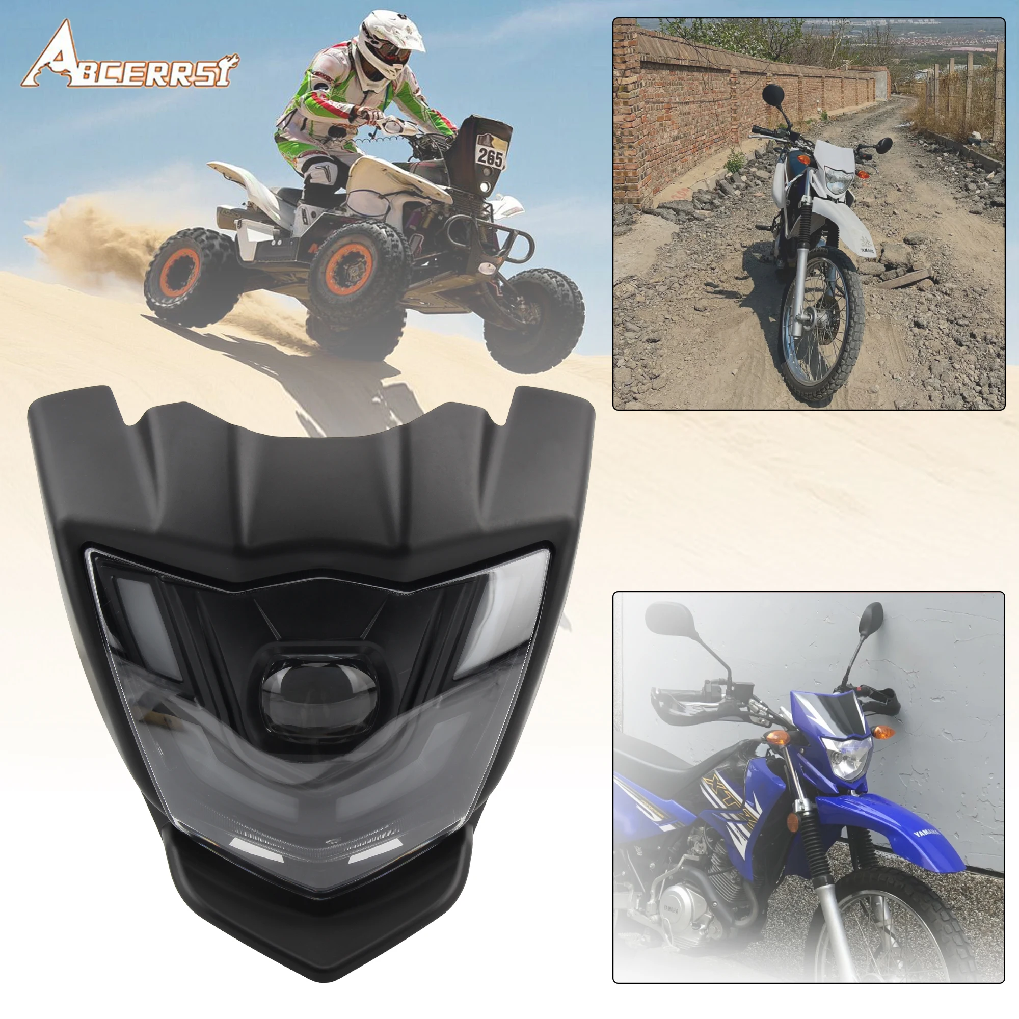 

For YAMAHA XTZ 150 Motorcycle LED Headlight Fairing ATV UTV Motocross Headlight Plate Pit Dirt Bike LED Modified Accessories