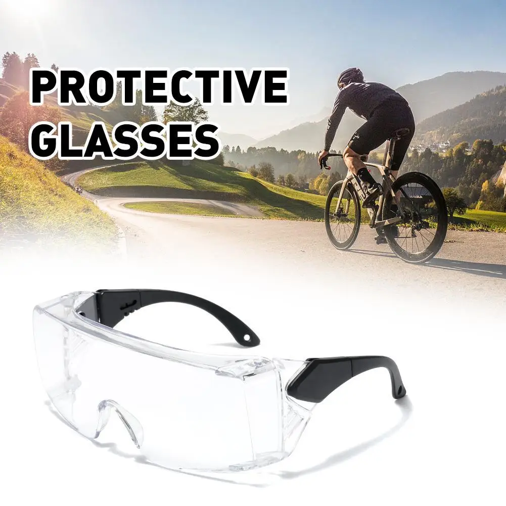 Occhiali protettivi Bicyle Sport Travel Work Safety Covers Eyewear trasparente Anti-vento Anti sabbia antiappannamento antipolvere
