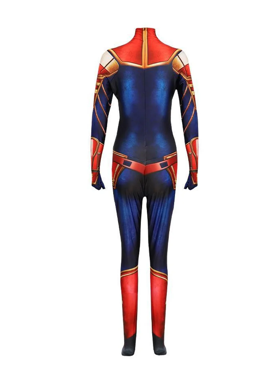 Super Hero Cos Anime Carol Danvers Cosplay Jumpsuit Spider Cosplay Costume Avengers Halloween For Kids Boys Women Party Hero Cos