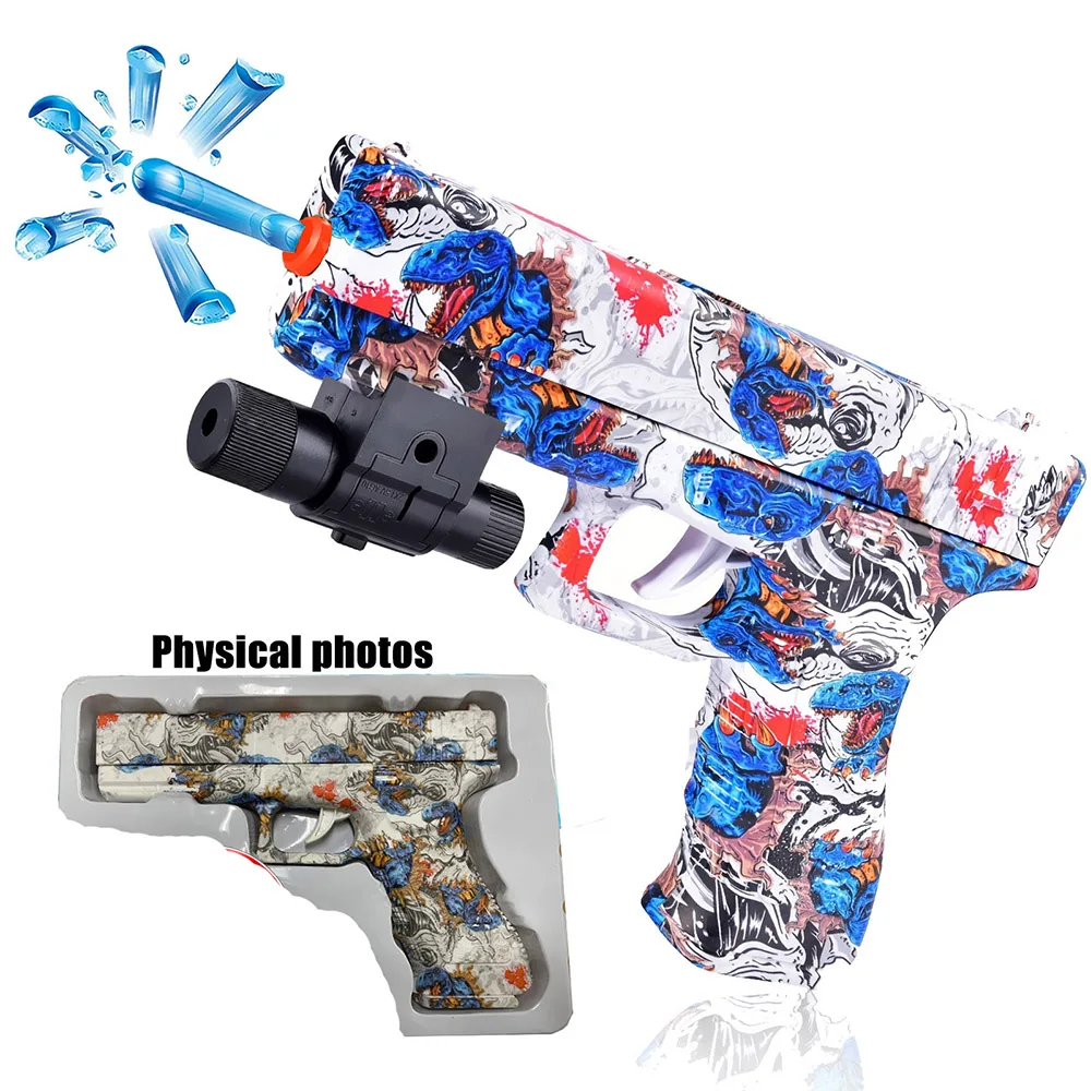 Brinquedos de pistola de blaster de bola, blaster manual, sem necessidade de carga de brinquedos de tiro ao ar livre, presente de jogos de quintal