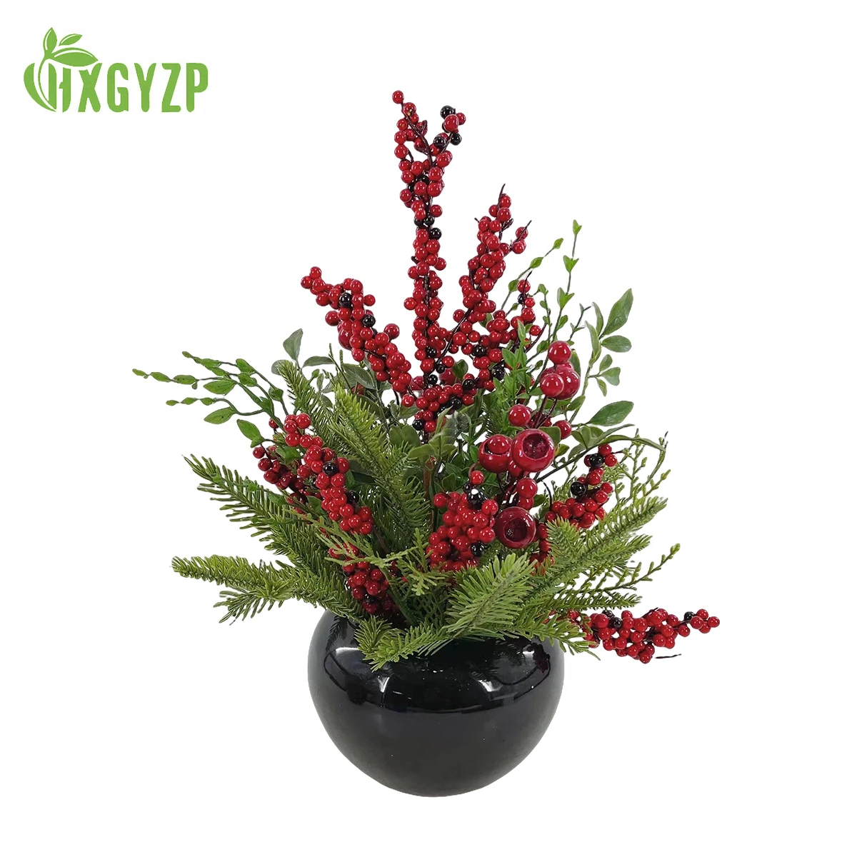 Christmas Decoration Artificial Plants Potted Red Berry Fake Plant For Home Decor 2023 Xmas New Year Party Ornaments