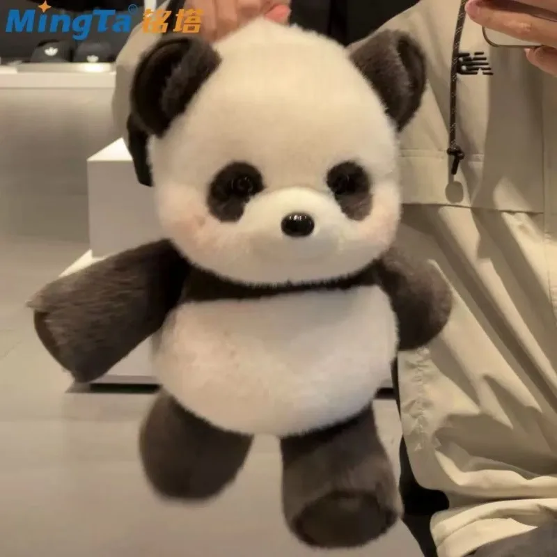 Cute Running Panda Cartoon Doll Cartoon Soft Stuffed Animal Toy Lovely Panda Plushie Birthday Gift for Girls Women Home Decor view 2