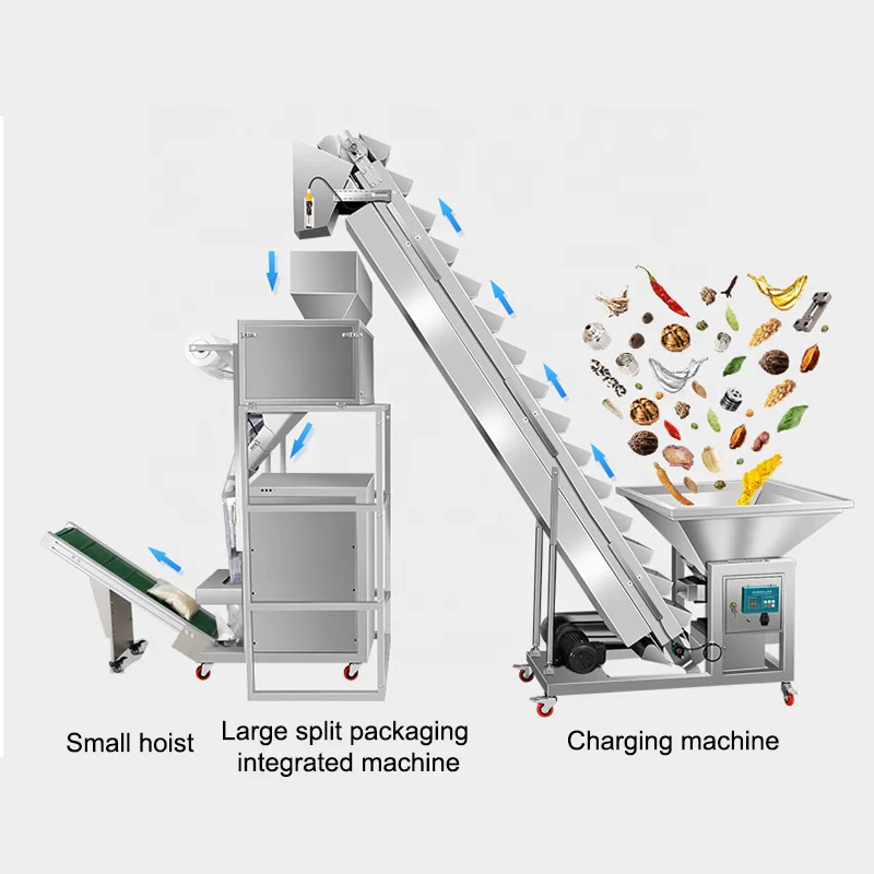 Automatic Hardware Bean Elevator Lift Bucket Feeder Rice  Nut Hopper Conveyor Machine Conveyor Wheat Flour Packaging Machine