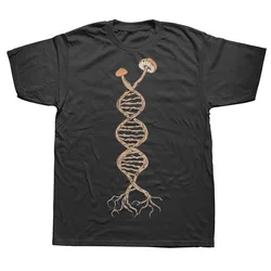 Graphic Birthday Gift Pick Mushrooms Is in My DNA Mycology T Shirts Graphic Streetwear Short Sleeve T-shirt Mens Clothing