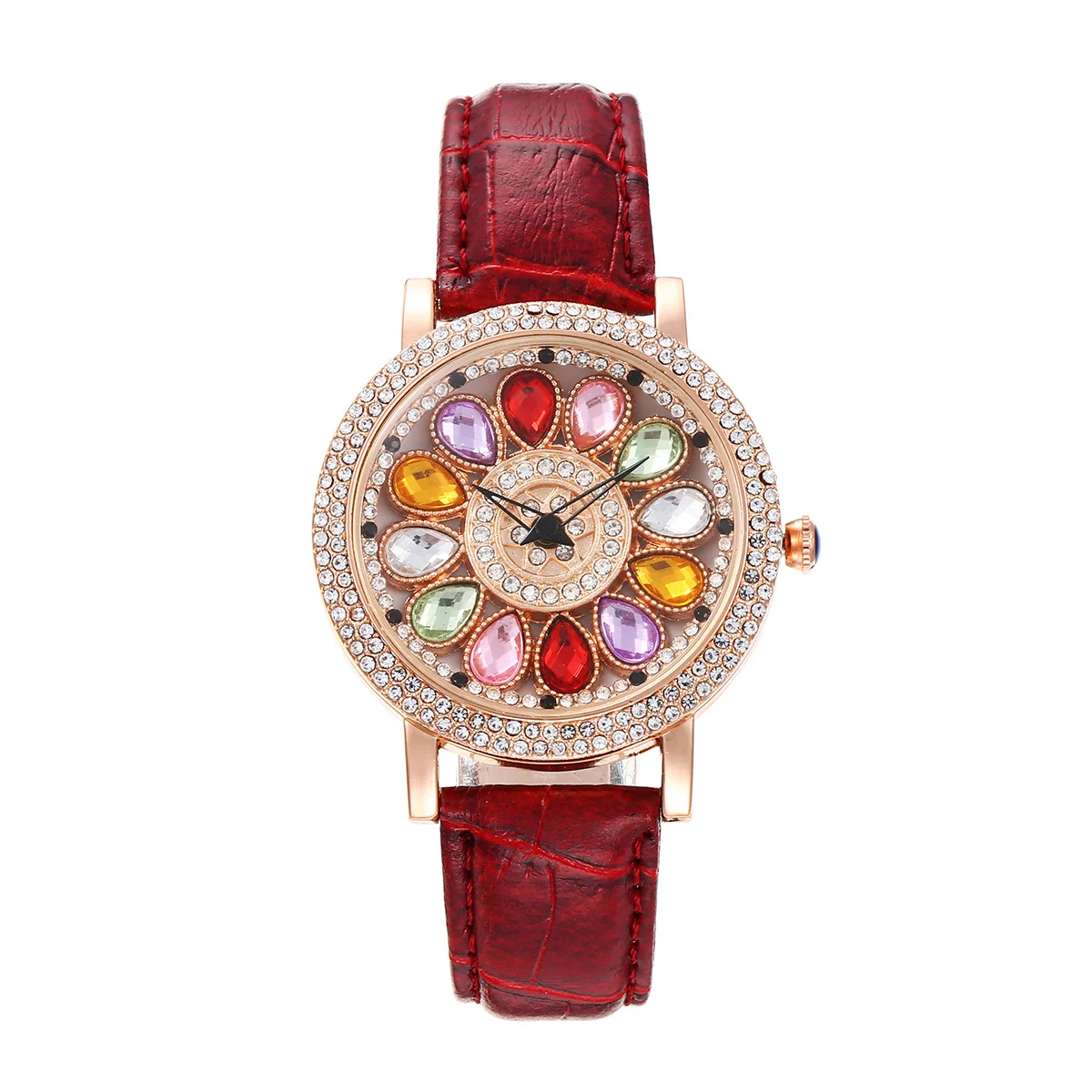 أزياء Babysbreath كوارتز ساعة أنثى فاخرة أنيقة على مدار الساعة السماء المرصعة بالنجوم حلقة من جلد الإبداعية الماس النساء الساعات