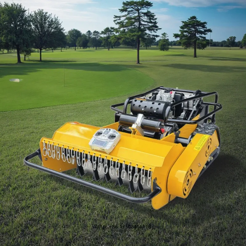 Remote Control Agricultural Intelligent Lawn Mower 82 Model Tracked Weeding Machine Agricultural Weed Cutting Machine