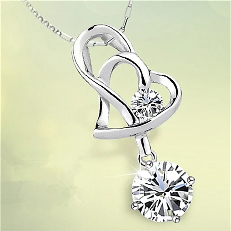 Halskette aus 925er-Sterlingsilber mit Zircom für Damen, 18 Karat vergoldet, Schmuckanhänger, Geburtstagsgeschenk, Schmuckgeschenk, Neu, N6547