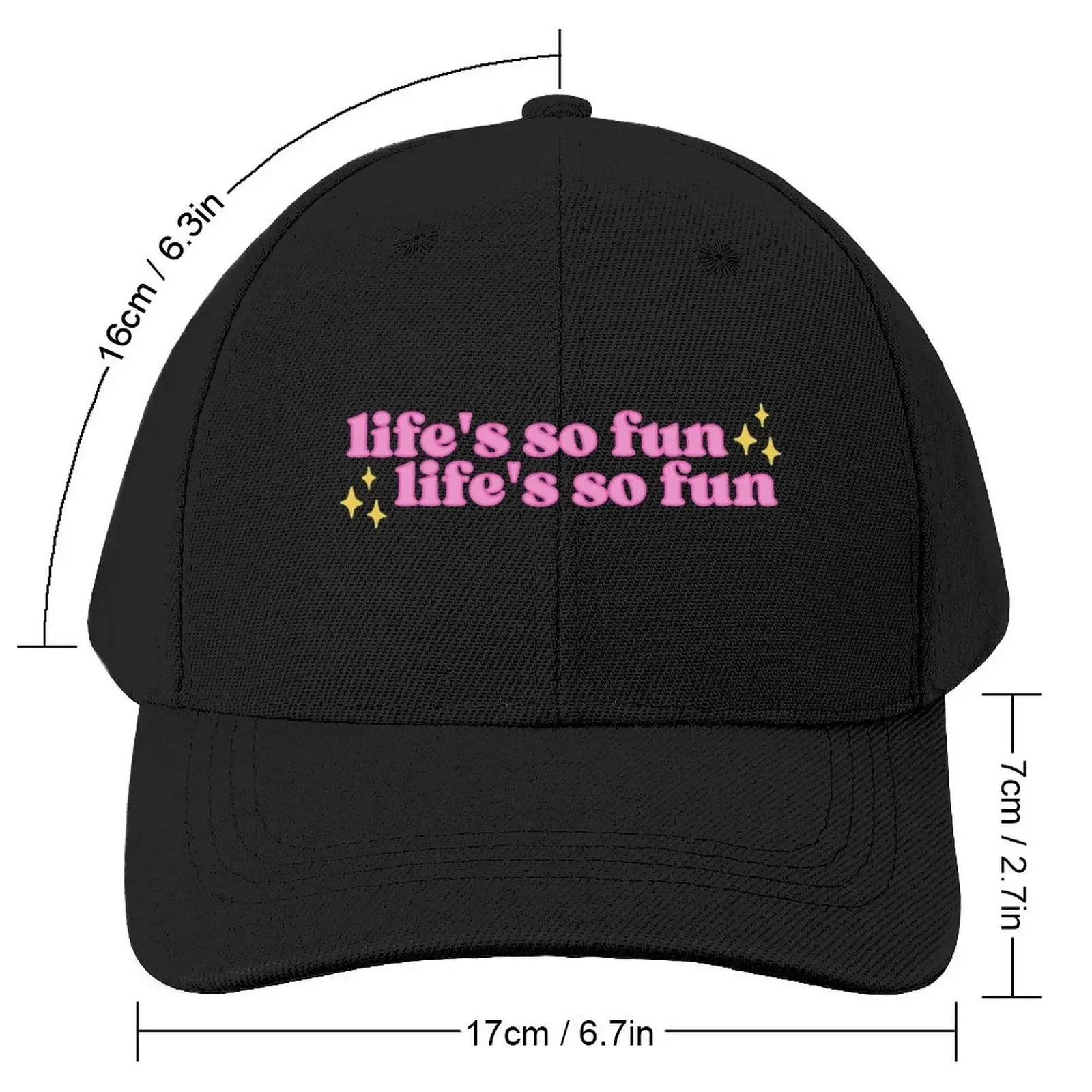 life's so fun, life's so fun | Silk Chiffon, MUNA feat Phoebe Bridgers Baseball Cap hiking hat dad hat Hats For Women Men's