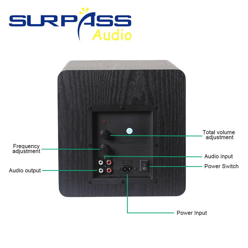 Surpass HOT SALE Big Power 6.5 inch Active Subwoofer Professional Woofer Speaker sound equipment/amplifiers/speaker