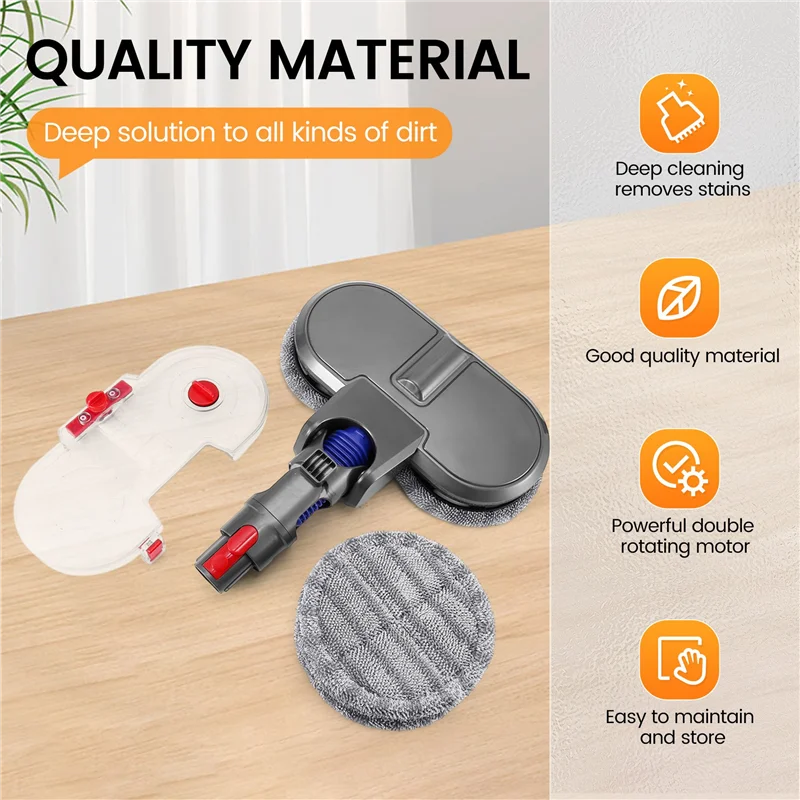 Acessório de esfregão elétrico para aspirador de pó Dyson V7 V8 V10 V11 V15, incluindo tanque de água removível