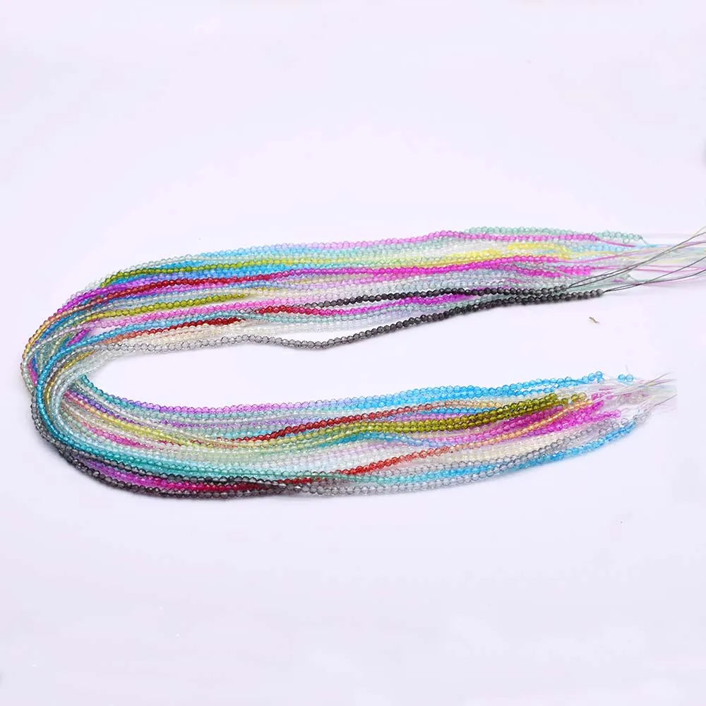2x2mm 170pcs Gradient Color Crystal Glass Beads Small Seed Round Faceted Loose Spacer Beads For Jewelry Making DIY Necklace