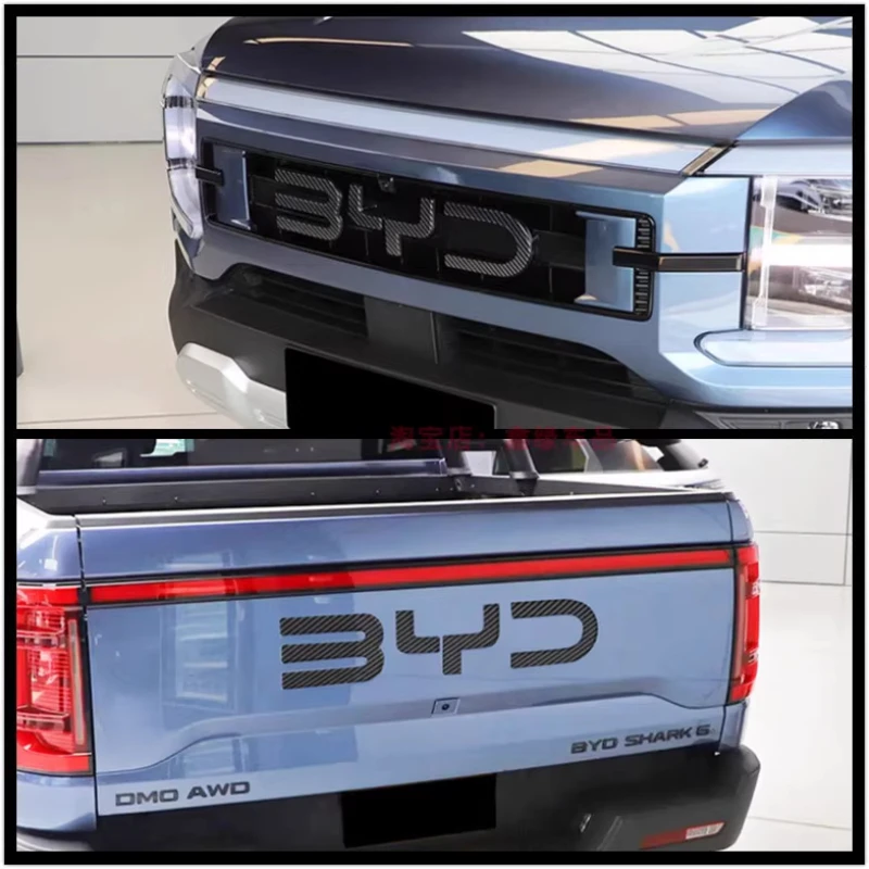 

For BYD Shark 6 pickup truck Front rear badges Left /right driving ABS Central control interior modification sticker