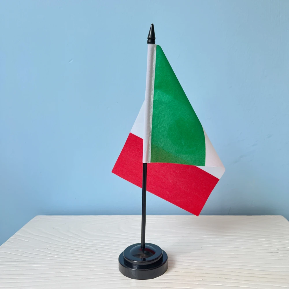 14x21cm Mexico Banner Boardroom Table Stand Pole The Mexican Flag Set Meeting Room Decoration