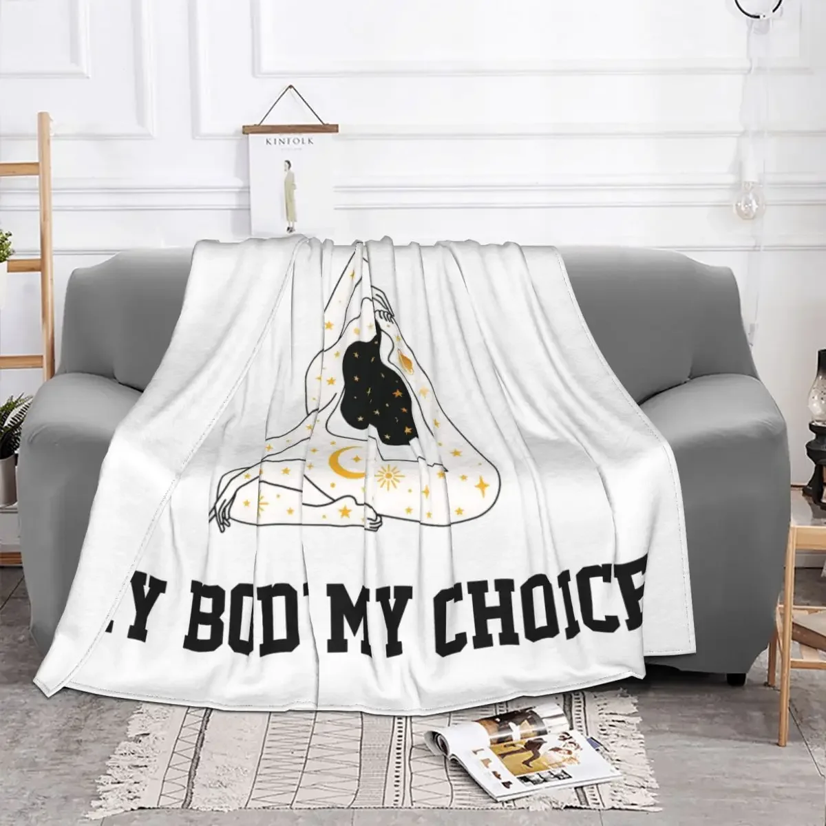 My Body My Choice Flannel Blanket Pro Choice Shirt Woman Rights Novelty Throw Blankets for Sofa Bedding Lounge Quilt