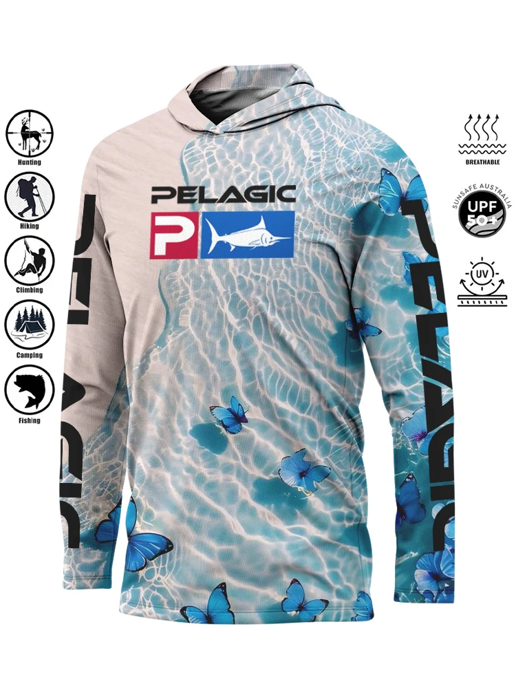 

PELAGIC 2024 New Hoodie Thin Summer Ventilated Skin-friendly Practical Stylish And Versatile Lightweight Fishing Sports