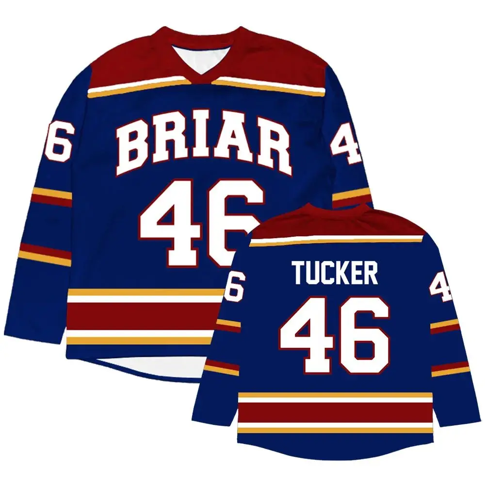 TV Play Vintage Style Hockey Jersey Personalized Name Number Long Sleeve T Shirt For Man Ice Hockey Team Uniform Sports Fan