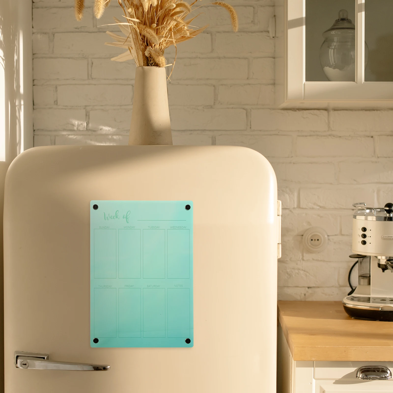 

Acrylic Magnetic Dry Erase Board Desktop Memo Board Smooth Writing Surface to Do List Planner for Office Home Magnetic Planner