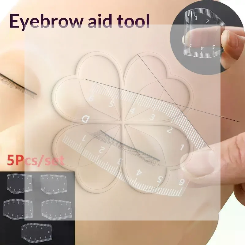 5Pcs Eyebrow Shaping Stencil Kit Get Professional Result Multi-Style Brow Template Set for Home & Salon Use