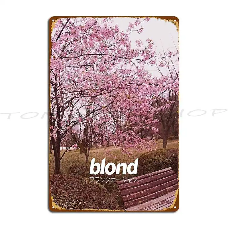 Blond Japanese Cherry Blossom Version Metal Plaque Poster Wall Decor Bar Cave Plates Cinema Personalized Tin Sign Poster