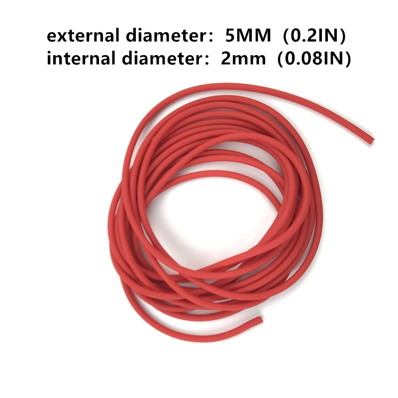 Red Colour Latex Slingshot Rubber Tube Hunting And Shooting High Elastic Accessories With A Diameter Of 2mm X 5mm/0.08 X 0.2in