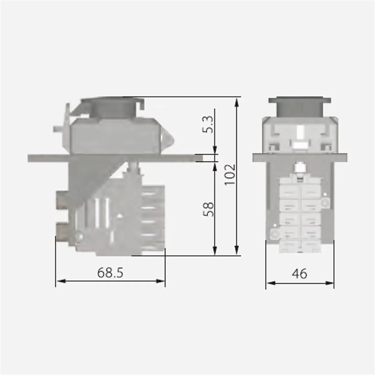 A002 230/400V 16/12A Electromagnetic Switch on-Off Emergency Stop Pushbutton Switches for Industrial Machine Tool Equipment