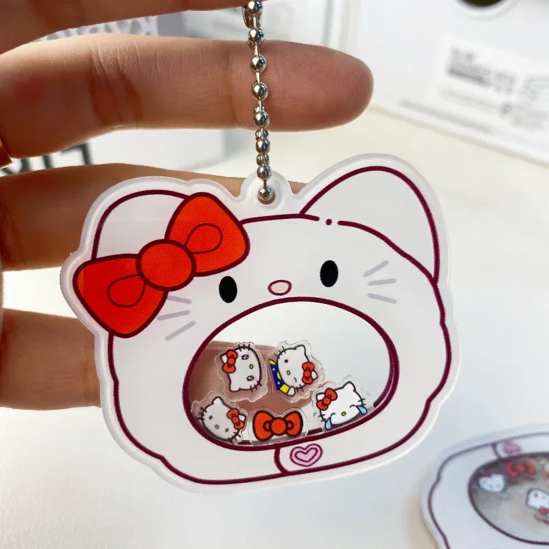 Kawaii Sanrios большой рот Hellokitty шейкер брелок Kawaii Kt кошка кукла подвеска акриловый милый брелок Рождественские ювелирные изделия игрушки подарки