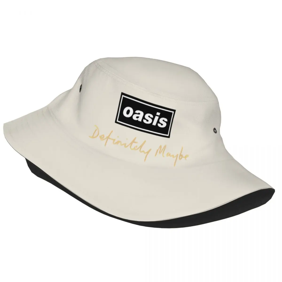 Unisex Bucket Hat British Music Definitely Maybe Logo Headwear Packable Vacation Fishing Fisherman Hats O-Oasis Boonie Hat Gift