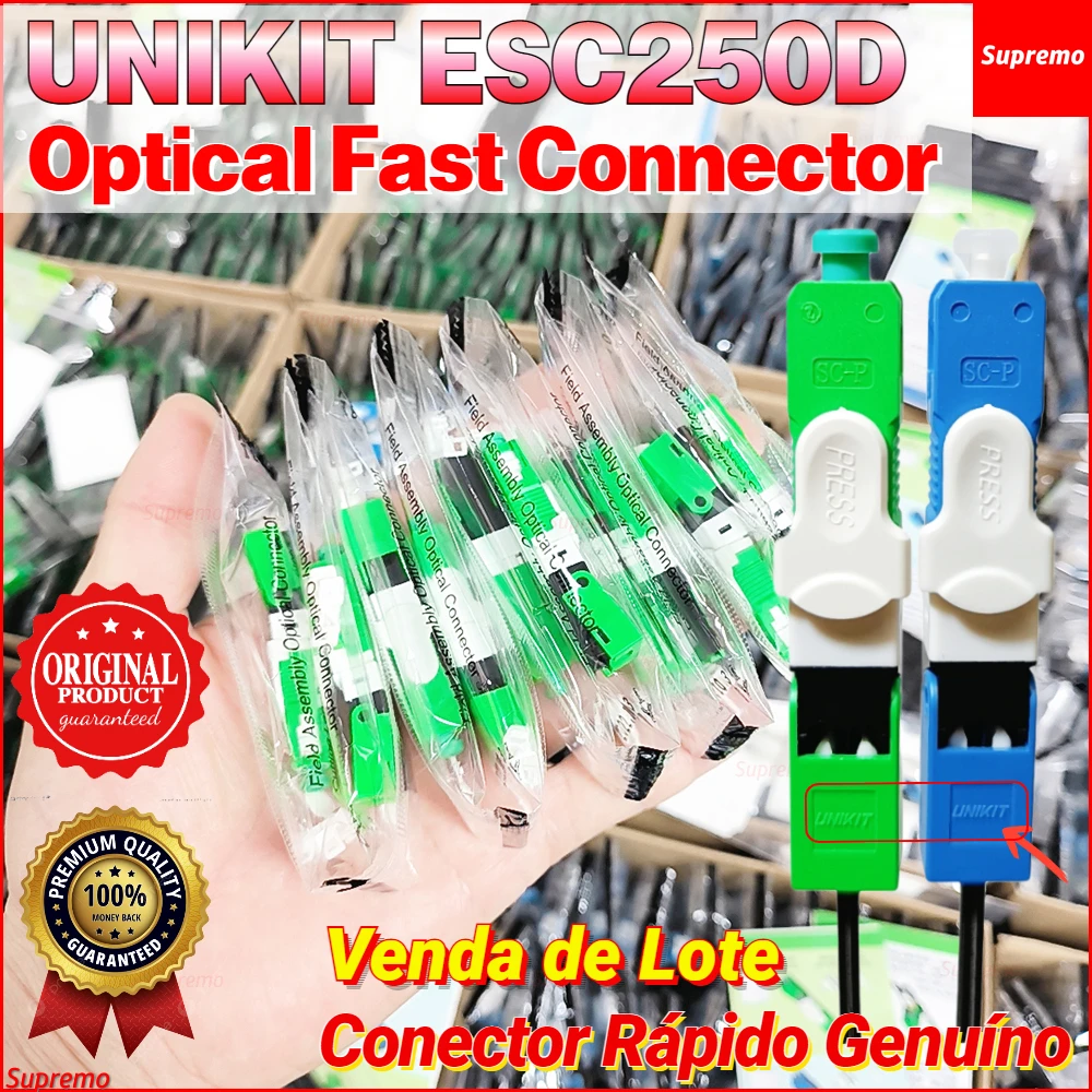 

Hot Sale Origional FTTH UNIKIT ESC250D SC APC UPC Single-Mode Fiber Optic Quick Connector FTTH SM Optic Fast Flange