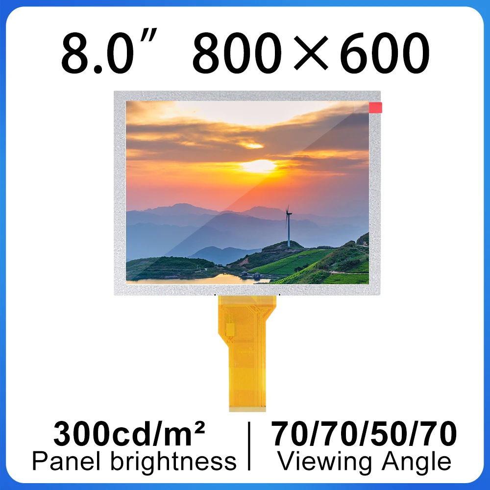 8 Inch 800 (Rgb) × 600 Scherm EJ080NA-05B Lcd-Module LCD-Paneel Rgb 50Pins